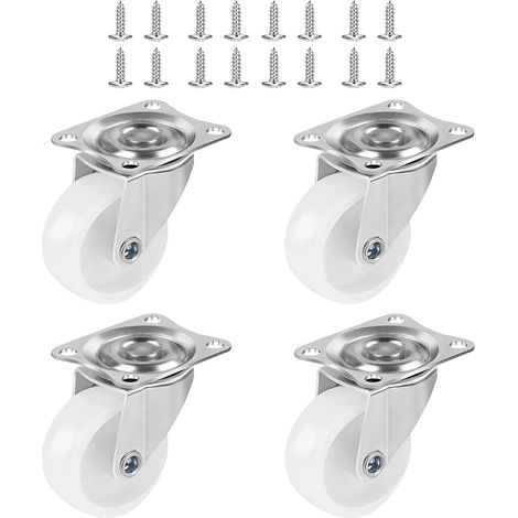 4 ruedas giratorias de alta resistencia de 3 cm, adecuadas para cunas/soportes para plantas.