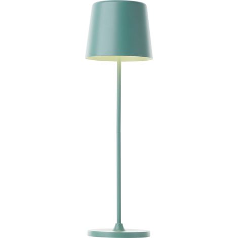 Lampe de table d'extérieur LED brillante Kaami Lampe de table LED mobile, USB, 37 cm, 310 lm, 3000 K, dimmable, vert iceberg