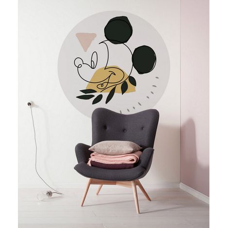 Photo Murale Ronde Disney visage de Mickey Art Moderne - 125 cm (1/3)