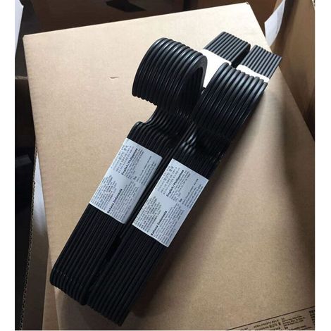 Leichte, schwarze Kleiderbügel aus Kunststoff, 37 cm – 20er-Packung, ergonomisches und langlebiges Design