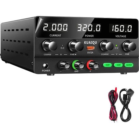 Fuente de alimentación de CC, voltaje ajustable, alta precisión, 160 V 2 A 320 W OCP OVP (1/2)