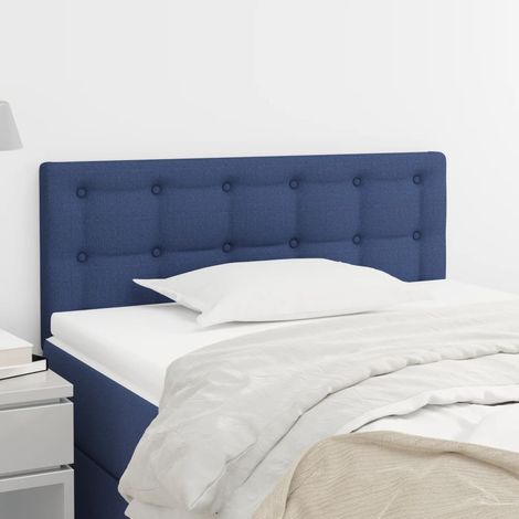Tête de lit Style Classique Armoire de lit - Bleu 80x5x78/88 cm Tissu BV290518 - BonneVie (1/5)