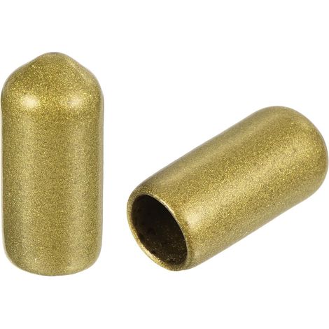 50pcs Embouts en Caoutchouc, 7 mm ID Vis Filetage Protecteur en PVC pour Vis Embouts de Protection Flexible pour Tube Métallique, Câbles, Fils, Tige, Écrou et Cache Boulon, Or (1/5)