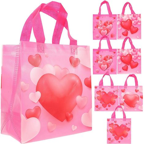 Lot de 8 sacs cadeaux pour la Saint-Valentin, sacs d'emballage vides, contenant pour emballage cadeau (1/5)