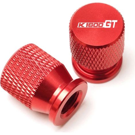 (Rouge) Compatible avec les modèles K1600GT et K1600GTL : cache-pneu, bouchon de valve, accessoire CNC anti-poussière. (1/5)