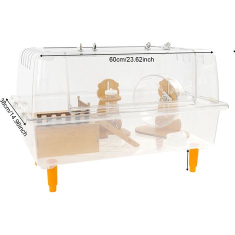 Haustierkäfig, leicht zu reinigen, geeignet für Kleintiere, transparent (1/2)