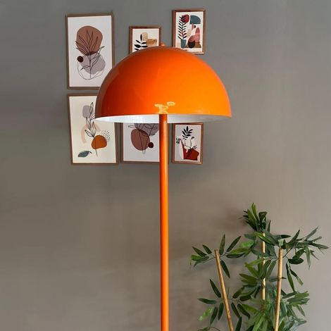Lampadaire Gelora Métal Moderne E27 Largeur 32 cm Abat-jour Réglable Tablette Variateur (1/5)