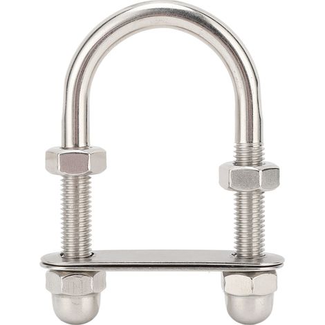 U-Bügel für den Marinebereich, Edelstahl 316, hochglanzpoliert, Bootszubehör für Yachten, M10x95x45 mm