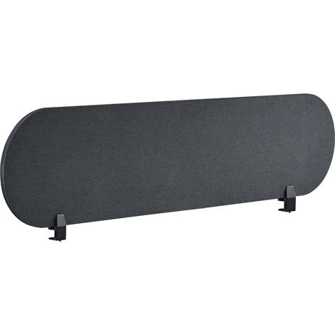 Panel separador tablero PET acústico tapizado de tela 160 x 40 cm gris oscuro Sparky