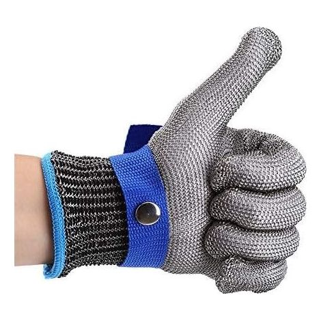 Stainless Steel Cut Resistant Gloves Safety Work Glove Level 5 Protection (XL) (1/5)