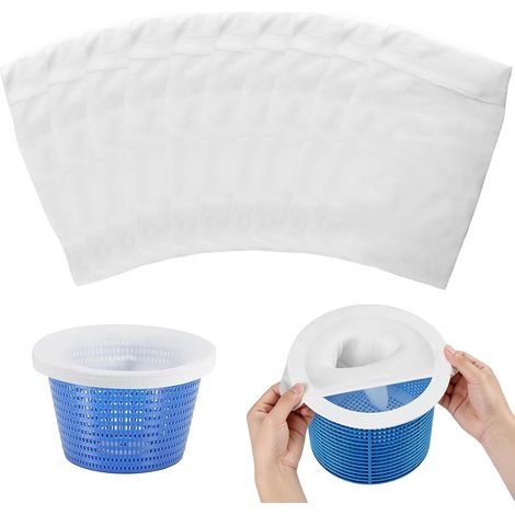 10 Chaussette Skimmer,Filtre Nylon Élastique,Réutilisable,Pollen Feuilles,Piscine Hors-sol Enterrée