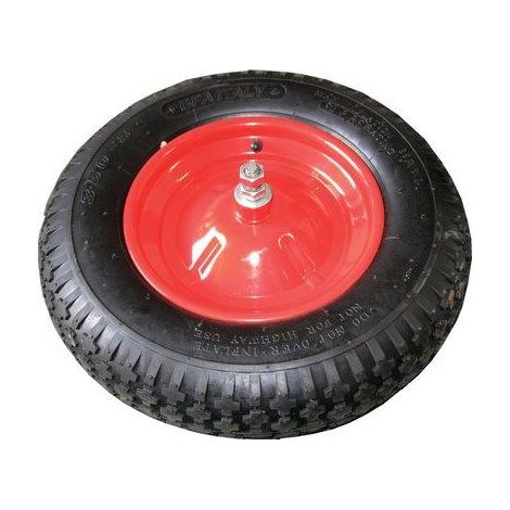 RUOTA PNEUMATICA X CARRIOLA BPA  3.50X8 DISCO METALLO ASSE MM 12X170