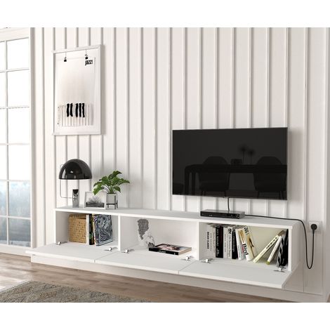 TV Lowboard Hängend Damla Weiß
