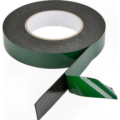 Ruban adhésif double face en mousse PE 25mm x 10m, bande éponge imperméable pour fixation et étanchéité (1/5)