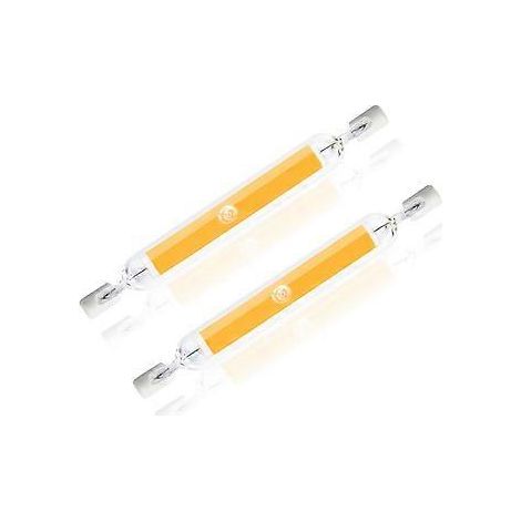 2er-Pack R7S LED-Lampen, 118 mm, 10 W, linear, kaltweiß (6000 K), R7S J118, Dippio-Effekt, COB-Filamentlampe, 118 mm x 15 mm, entspricht einer 90-W-Halogenlampe, 360°-Abstrahlwinkel