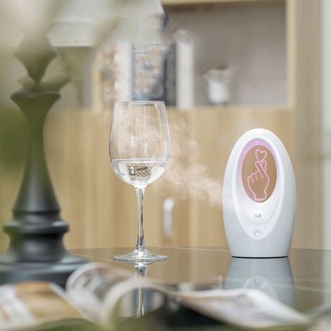 Neuer tragbarer USB-Luftbefeuchter mit Kaltnebel, Aromadiffusor, LED-Nachtlicht, intelligentem Ladegerät, perlmuttweiß, ideal als Geschenk für Zuhause. (1/5)