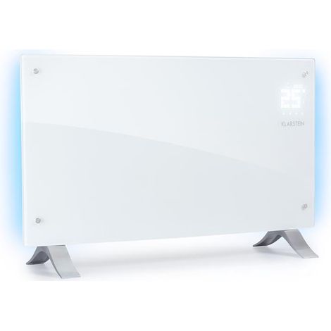 Klarstein Radiateur Electrique à Faible Consommation d'Energie, 2000W Chauffage Electrique d'Intérieur avec Thermostat, Portable, Chauffage Mural, Chauffage d'Appoint, Radiateurs, Pieds en Aluminium (1/6)