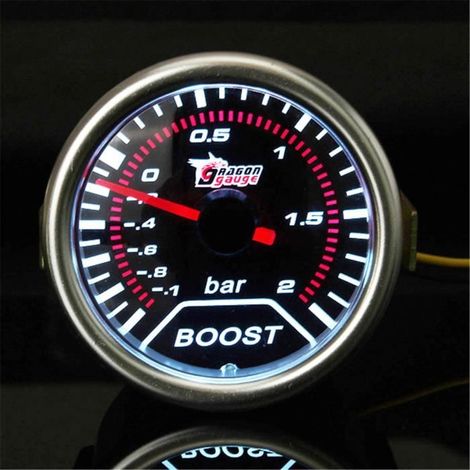 NEUFU 52MM UNIVERSAL LED Turbo Boost Pression Manomètre Vacuum Gauge Voiture car (1/4)