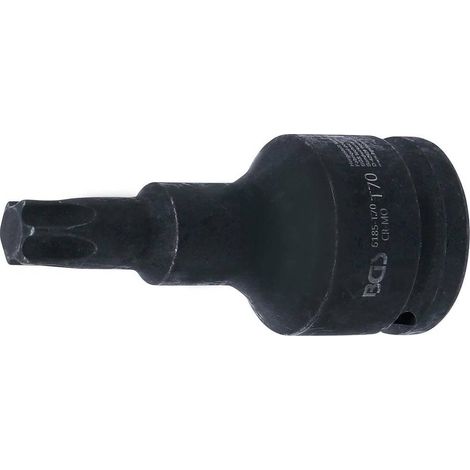 Douille à Embouts à Choc 100 mm - 20 mm (3/4), Profil Torx T70 - Puissance et Précision, Acier - D-Work