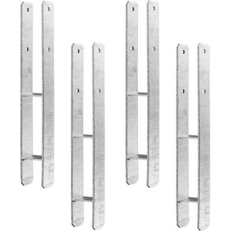 4x Pfostenträger H-Form 91x800x6