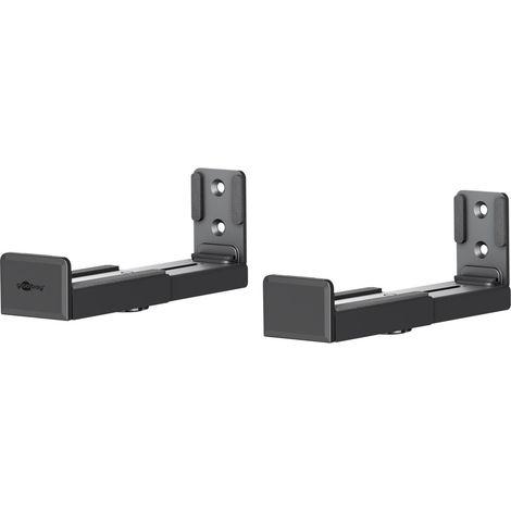 Supporto per soundbar a parete Universal, nero, supporto sicuro e discreto con piedini imbottiti per tutte le comuni soundbar.
