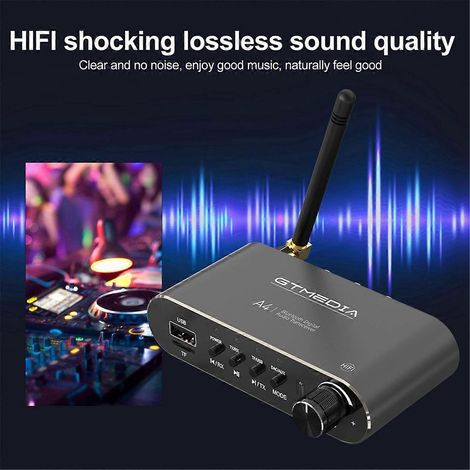 Récepteur Bluetooth 5.1 A4, adaptateur audio sans fil avec prise jack 3,5 mm et décodage AAC pour TV et voiture. (1/5)