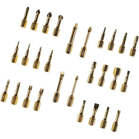 Lot tournevis à cliquet débrayable 28 embouts manche amovible multifonction outil de réparation (1/5)