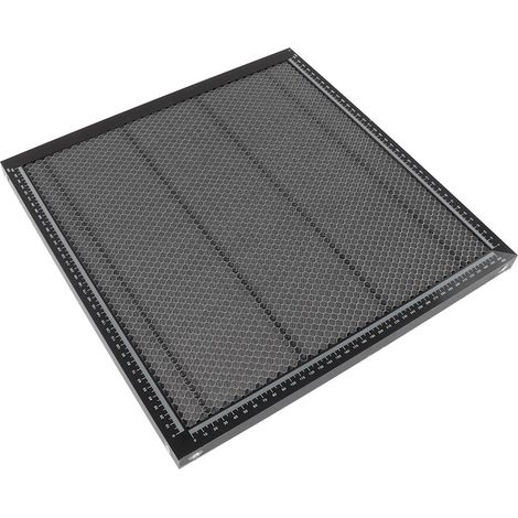 Table de travail laser noire, panneau nid d'abeille, structure tout métal robuste, plateforme de découpe laser, lit de travail stable, 1 pièce. (1/5)