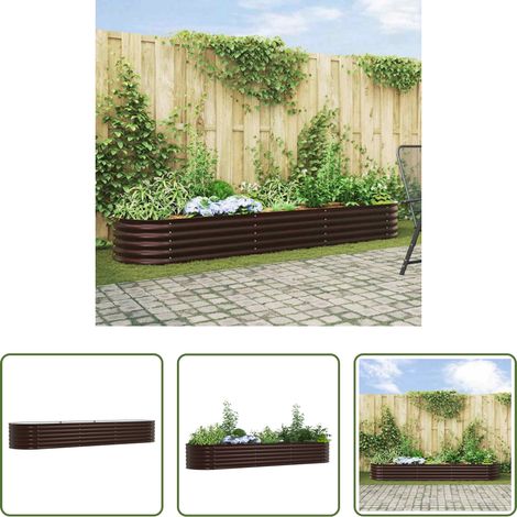 Gartenbeet - Hochbeet Braun 320 x 80 x 44 cm Stahl (1/5)