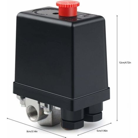 Aiperq – Régulateur de pression d'air 220V – Soupape de compresseur 4 trous – Débit 30% supérieur – Installation rapide et facile (1/4)