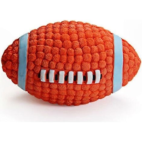 Ballon de Rugby pour Chiens en Latex Résistant, Jouet à Mâcher Interactif pour Animaux, Grande Taille, Durable et Amusant (1/5)