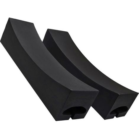 Ensemble de barres de toit souples pour le transport de planches de sports nautiques et le transport sur le toit d'un véhicule (paire). Profil noir. (1/5)