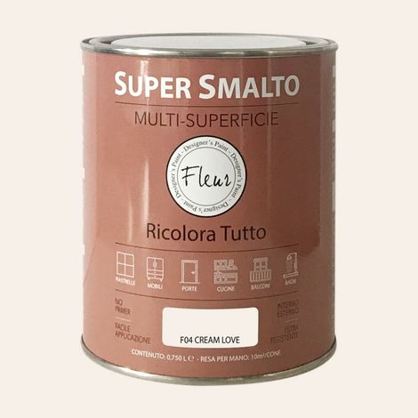 FLEUR SUPER SMALTO MULTI-SUPERFICIE 750ML F04 CREAM LOVE