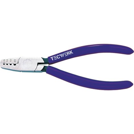 TECWERK Aderendhülsenzange Gesamt-L.180mm 0,25-16,0 (AWG 23-5)mm² pol.Ku.-Überzug TW