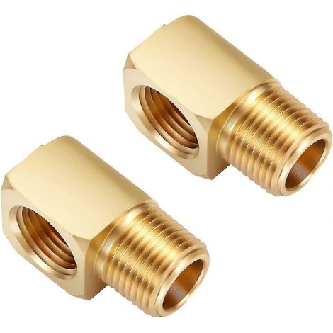 Raccord de tuyauterie en laiton coudé à 90° Barstock Street - 3/8" NPT mâle x 3/8" NPT femelle (1/5)