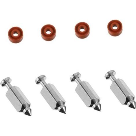 Kit de 4 Soupapes à Pointeau de Carburateur en Acier Joints Toriques Inclus Compatible Tondeuse 398188 Accessoires de Remplacement pour Entretien Moteur de Tondeuse (1/5)