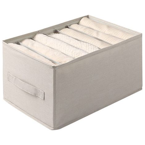 Boîte de rangement en tissu,Bacs de rangement pliants ,Underwear, underwear, socks storage box,Beige(28x14x10)