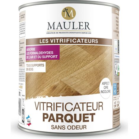 Vitrificateur parquet 1L aspect cire incolore – Protection contre taches et rayures – Application sur bois brut – Fabrication française – 1919 By Mauler