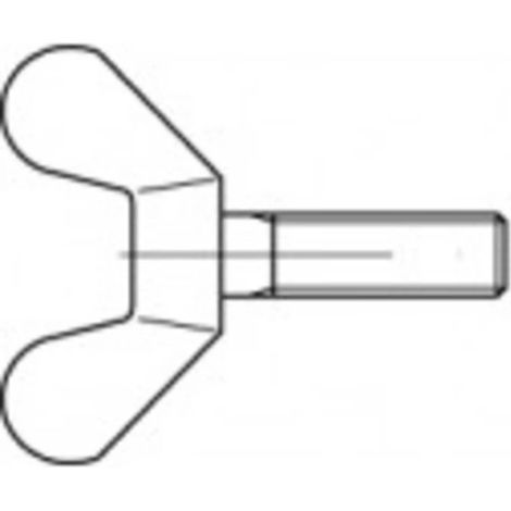 [GEBRAUCHT] B-Ware Toolcraft Flügelschraube Schraube M4 20mm Din316 Temperguss Verzinkt 100 Stück