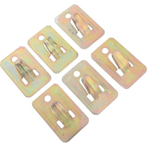 Lot de 6 crochets de fixation murale pour chauffe-eau - Plaque de suspension murale renforcée en fonte - Accessoires de montage pour appareils électroménagers (1/5)