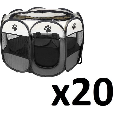 Hunde-/Katzenlaufstall 74x74x43cm - grau x 20 (1/5)