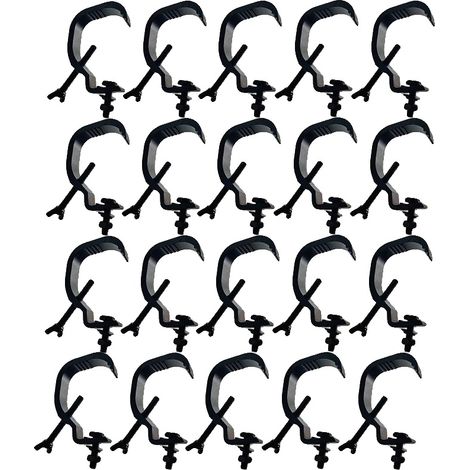 Pinces d'éclairage de scène, en aluminium durable, charge maximale 30 kg, Noir (1/2)