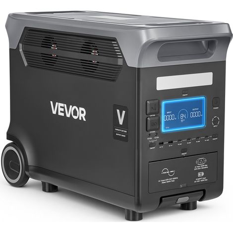 VEVOR Tragbare Powerstation, 3000W Solargenerator, 3072Wh LiFePO4-Akku-Backup mit 13 Ausgangsanschlüssen für Notfälle zu Hause, Camping im Freien, Wohnmobilreisen (Solarpanel NICHT enthalten) (1/5)