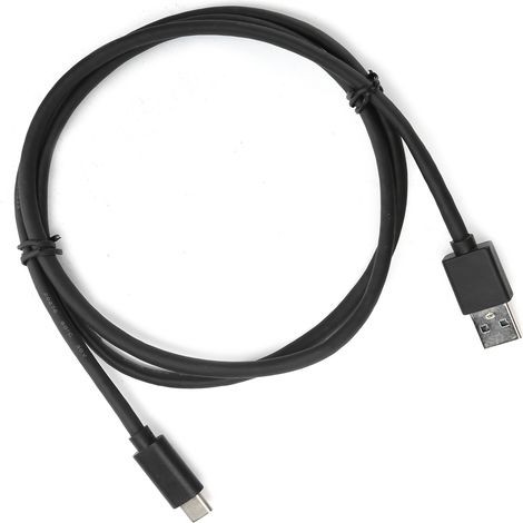 m langes schwarzes USB-A-auf-USB-C-Kabel für universelle Audio- und Datenübertragung (1/5)