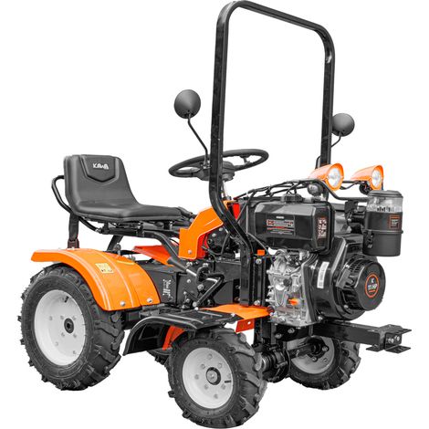 Mini tracteur cultivateur 11CV diesel – Moteur 4 temps 456cc – Démarrage électrique – Largeur de travail 105 cm – 3 vitesses avant – Kawapower