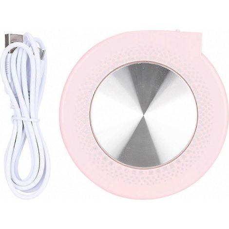 Tapis chauffant USB 55-en-1 pour tasse, dessous de verre isolant, réchaud de bureau rose, pad thermique portable, lot de 55 tailles (1/5)