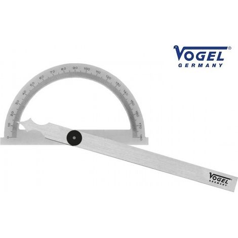 VOGEL GERMANY GONIOMETRO MANUALE 180° BLOCCAGGIO A VITE STRUMENTO DI MISURA MM - 120 mm