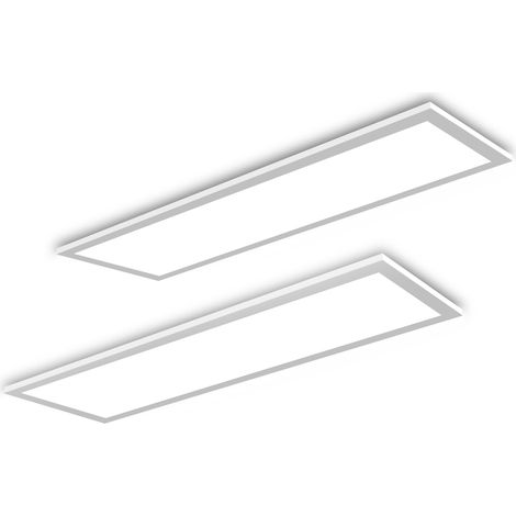 Oraymin – Pack de 2 Dalle LED 60x20cm 24W 2400lm – Ultra-plat – Dimmable avec Télécommande (3000K-6500K) – Pour Salon, Bureau, Cuisine ou Chambre (1/5)