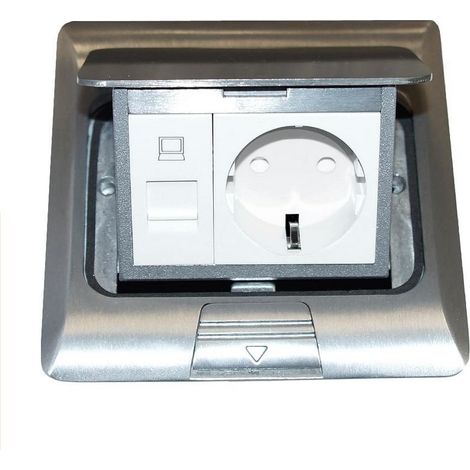 Prise encastrable en fonte alu 1 prise de sécurité (1/3)