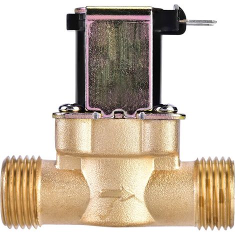 Válvula solenoide electromagnética de latón de 1/2 pulgada, CA 220 V, normalmente cerrada, para control de agua - Válvula solenoide magnética de 220 V (1/5)